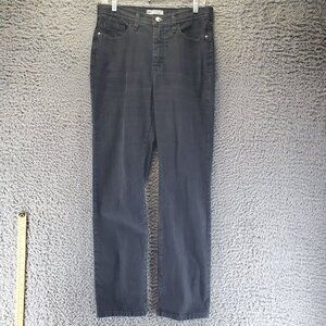 Lee Jeans Womens Size 8 Black Classic Fit Straight Leg Stretch Denim